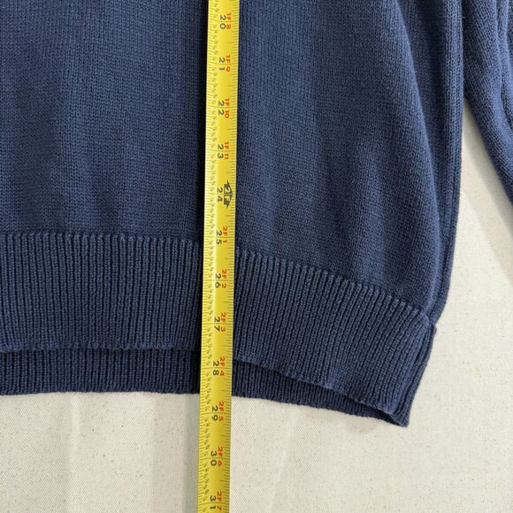 Spring + Mercer Mens Sweater M Pullover Crew Neck Long Sleeves Blue Navy - Picture 5 of 6